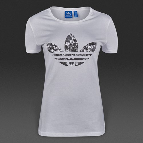Adidas Originals Mono Floral T-Shirt White for Women